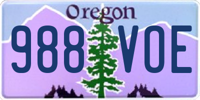 OR license plate 988VOE