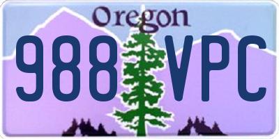 OR license plate 988VPC