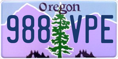 OR license plate 988VPE