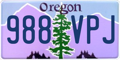 OR license plate 988VPJ