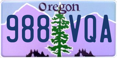 OR license plate 988VQA