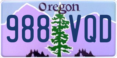 OR license plate 988VQD