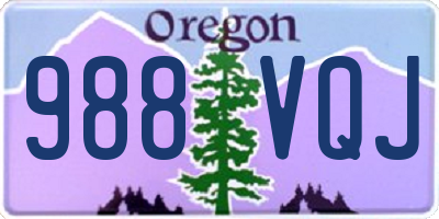 OR license plate 988VQJ