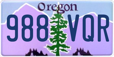 OR license plate 988VQR