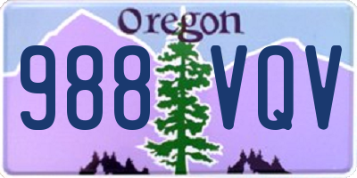 OR license plate 988VQV