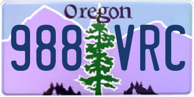 OR license plate 988VRC