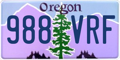 OR license plate 988VRF