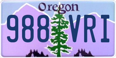 OR license plate 988VRI