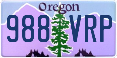 OR license plate 988VRP