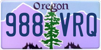 OR license plate 988VRQ