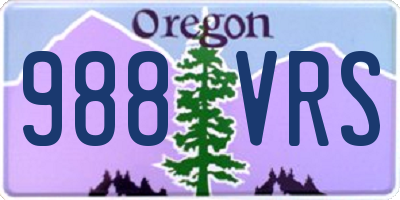 OR license plate 988VRS