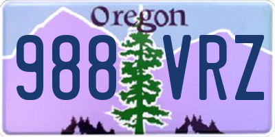 OR license plate 988VRZ