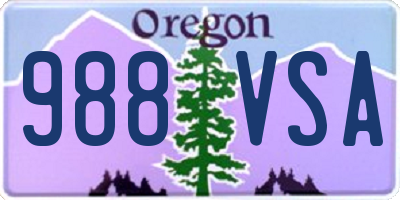 OR license plate 988VSA