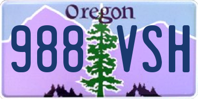 OR license plate 988VSH