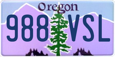 OR license plate 988VSL