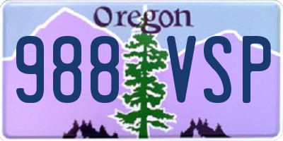 OR license plate 988VSP