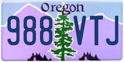 OR license plate 988VTJ