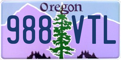 OR license plate 988VTL