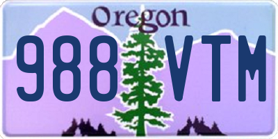 OR license plate 988VTM