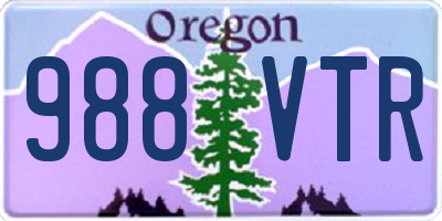 OR license plate 988VTR