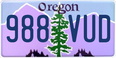 OR license plate 988VUD