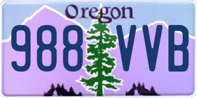 OR license plate 988VVB