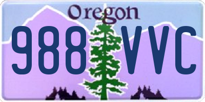 OR license plate 988VVC