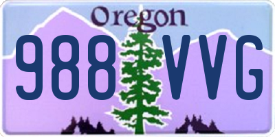 OR license plate 988VVG