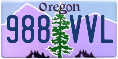 OR license plate 988VVL