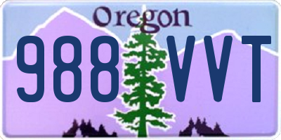 OR license plate 988VVT