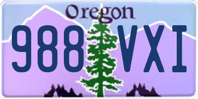 OR license plate 988VXI