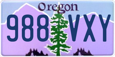 OR license plate 988VXY