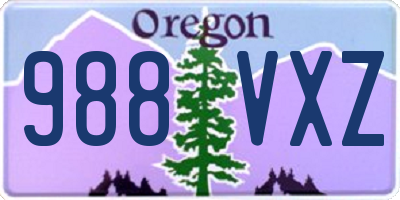 OR license plate 988VXZ