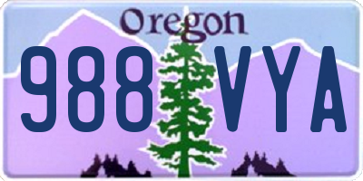 OR license plate 988VYA