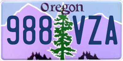 OR license plate 988VZA