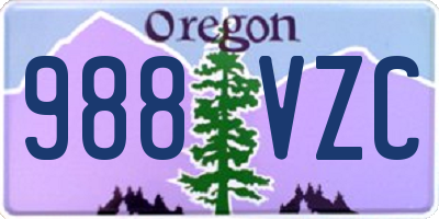 OR license plate 988VZC