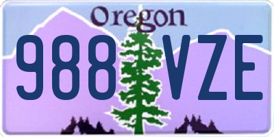 OR license plate 988VZE