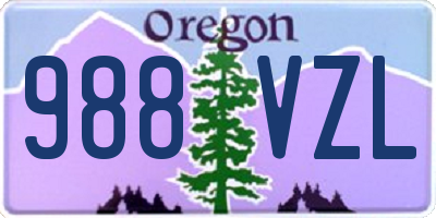 OR license plate 988VZL