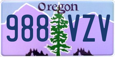 OR license plate 988VZV