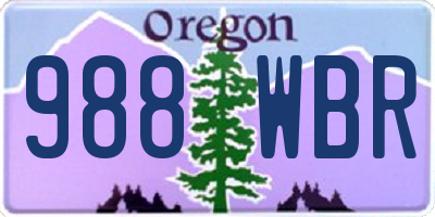 OR license plate 988WBR