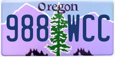 OR license plate 988WCC