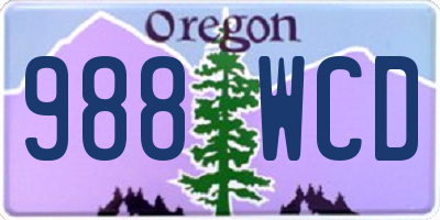 OR license plate 988WCD