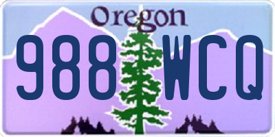 OR license plate 988WCQ