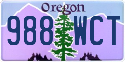 OR license plate 988WCT