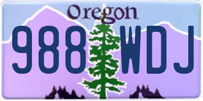 OR license plate 988WDJ