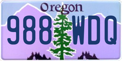 OR license plate 988WDQ
