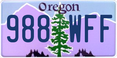 OR license plate 988WFF