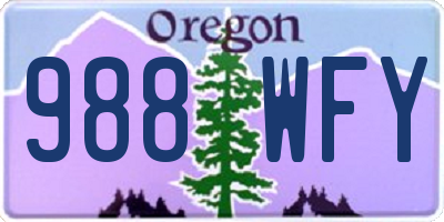 OR license plate 988WFY