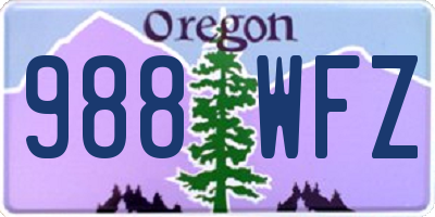 OR license plate 988WFZ