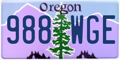 OR license plate 988WGE